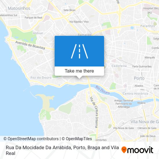 Rua Da Mocidade Da Arrábida mapa