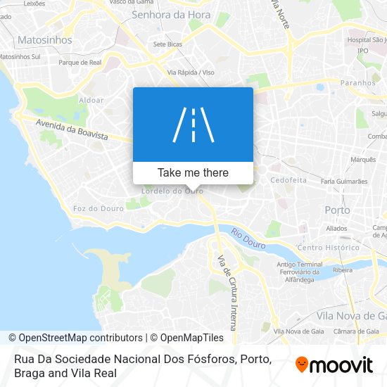 Rua Da Sociedade Nacional Dos Fósforos mapa
