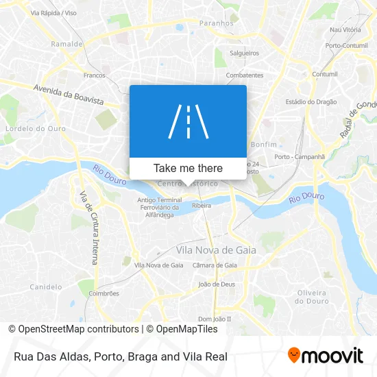 Rua Das Aldas map