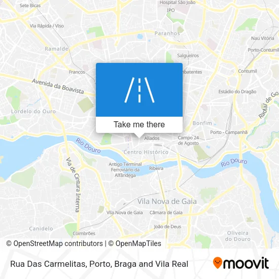 Rua Das Carmelitas map