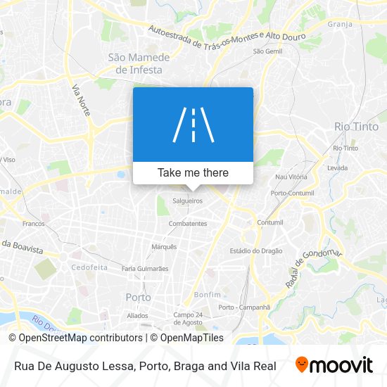 Rua De Augusto Lessa mapa