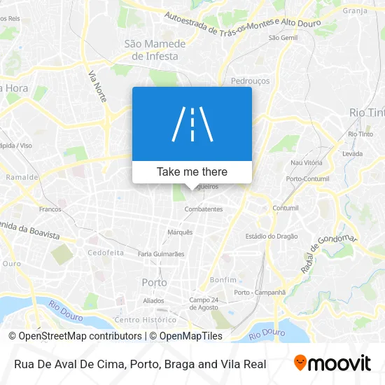 Rua De Aval De Cima map
