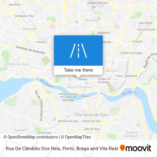 Rua De Cândido Dos Reis map
