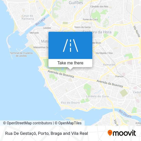 Rua De Gestaçô mapa