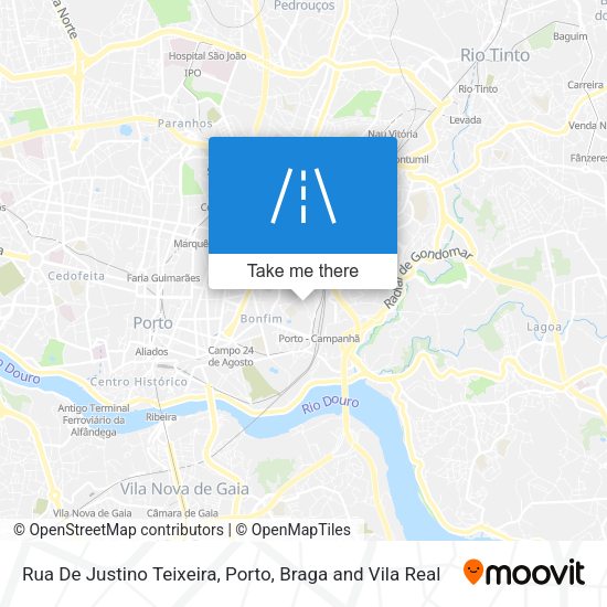 Rua De Justino Teixeira mapa