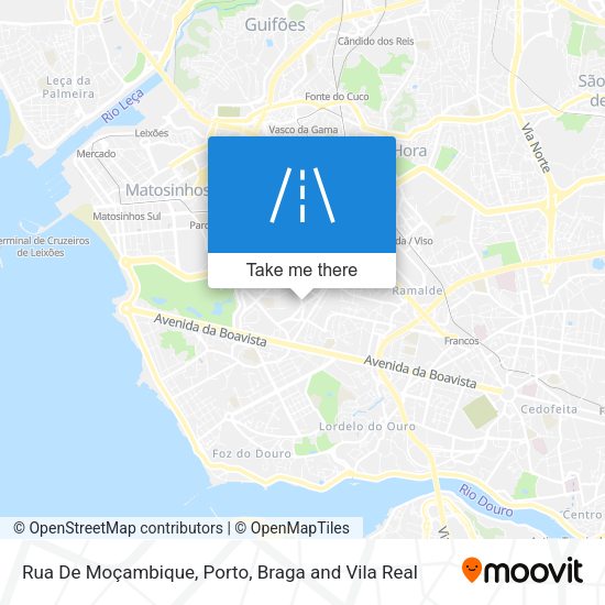 Rua De Moçambique mapa