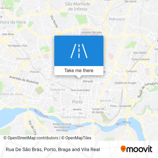 Rua De São Brás map