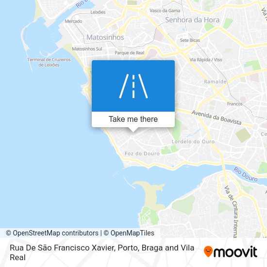 Rua De São Francisco Xavier mapa