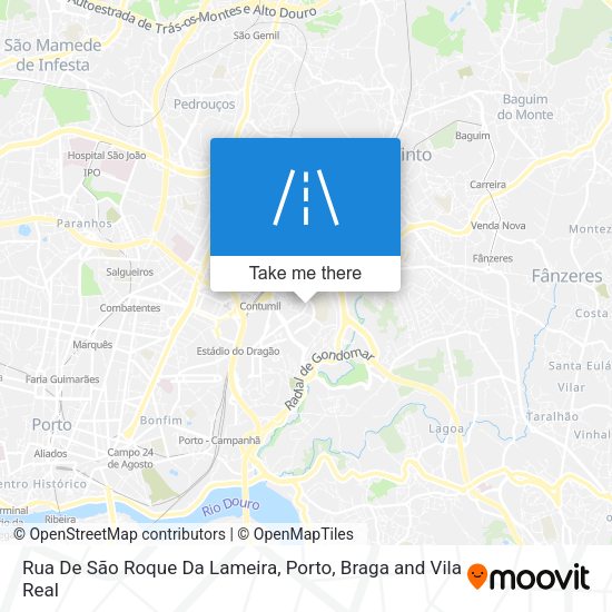 Rua De São Roque Da Lameira mapa