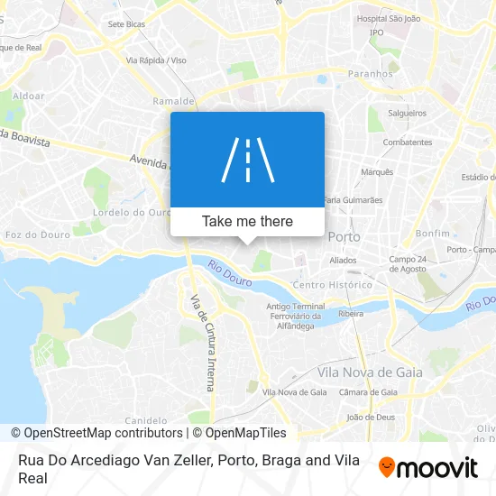 Rua Do Arcediago Van Zeller map