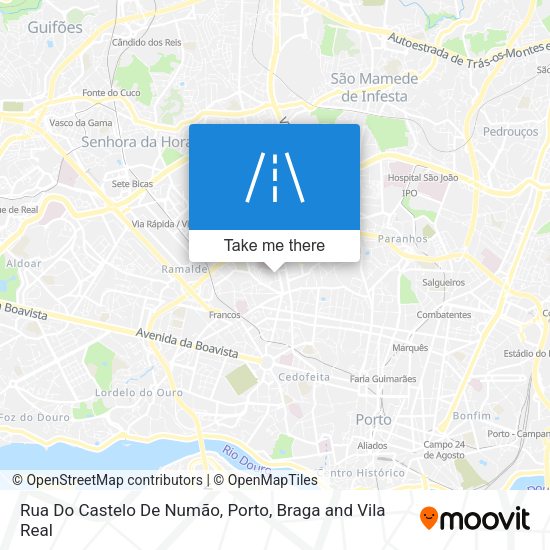 Rua Do Castelo De Numão map