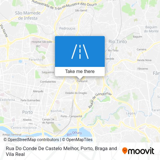 Rua Do Conde De Castelo Melhor mapa