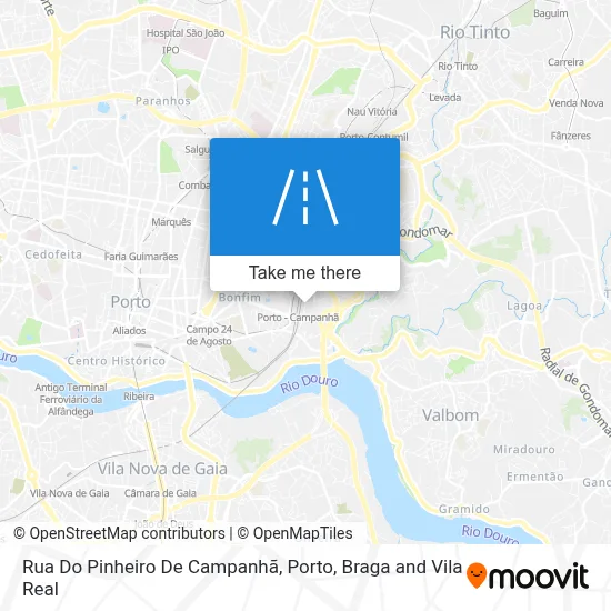 Rua Do Pinheiro De Campanhã map