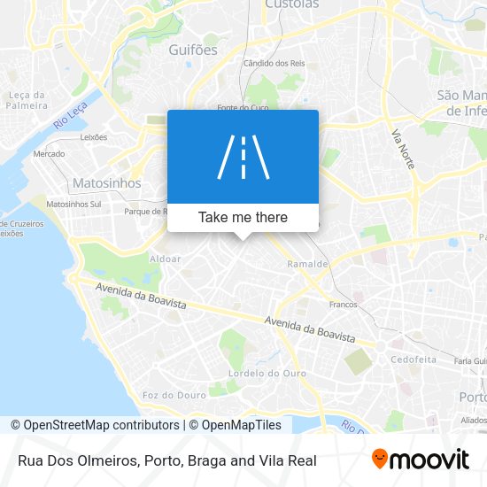 Rua Dos Olmeiros mapa