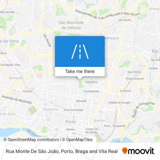 Rua Monte De São João map