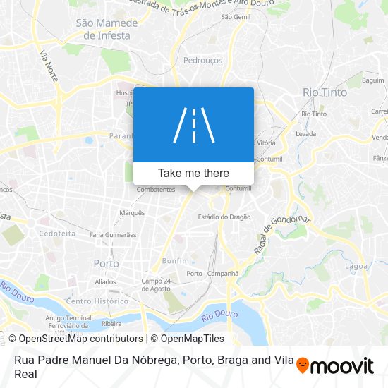 Rua Padre Manuel Da Nóbrega mapa