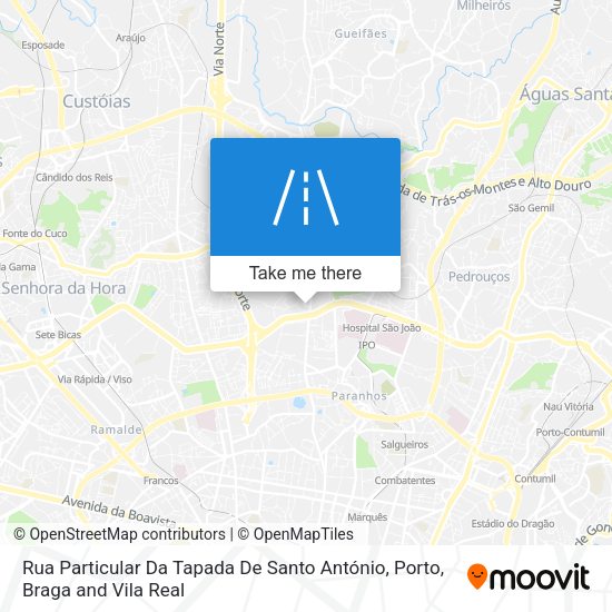 Rua Particular Da Tapada De Santo António map