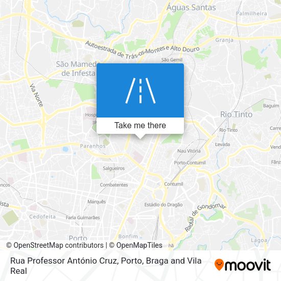 Rua Professor António Cruz map