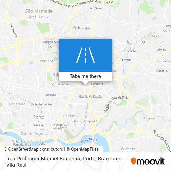 Rua Professor Manuel Baganha map