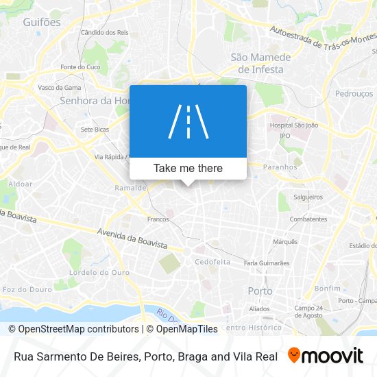 Rua Sarmento De Beires mapa