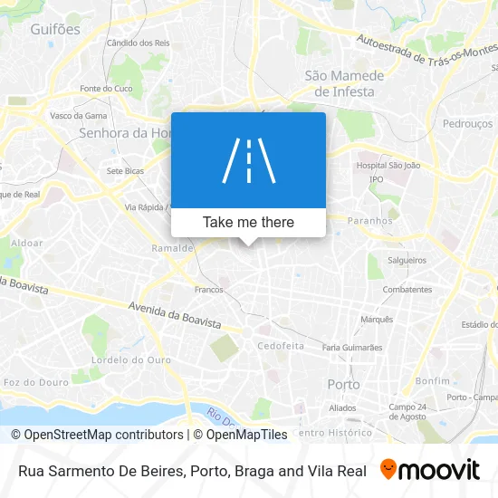Rua Sarmento De Beires map