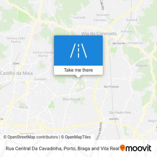 Rua Central Da Cavadinha map