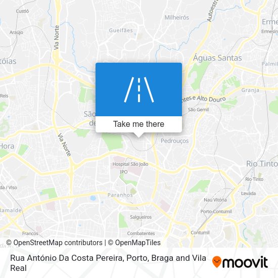 Rua António Da Costa Pereira mapa