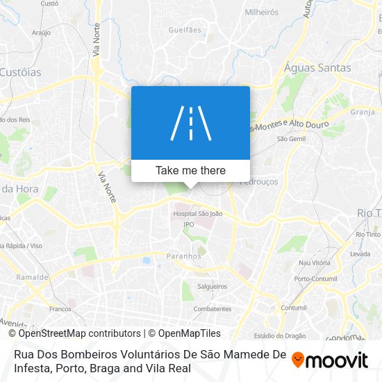 Rua Dos Bombeiros Voluntários De São Mamede De Infesta map