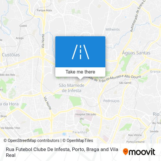 Rua Futebol Clube De Infesta mapa