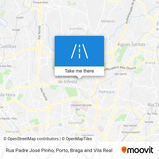 Rua Padre José Pinho mapa