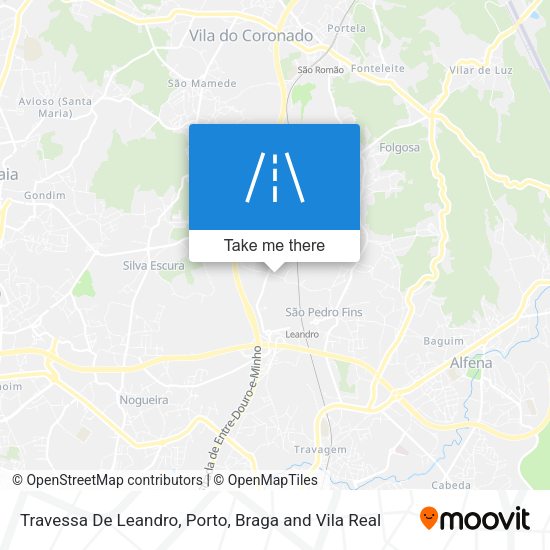Travessa De Leandro mapa