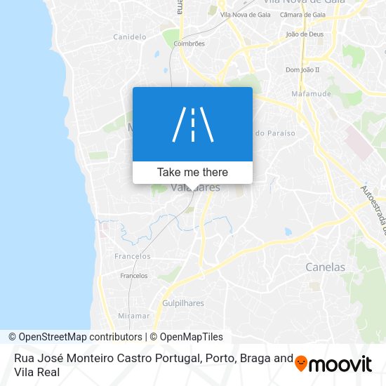 Rua José Monteiro Castro Portugal map