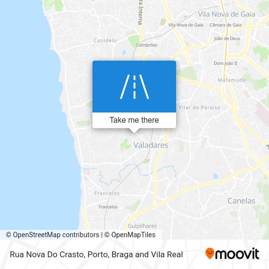 Rua Nova Do Crasto mapa