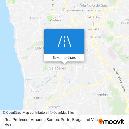 Rua Professor Amadeu Santos map