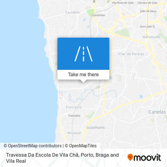 Travessa Da Escola De Vila Chã mapa