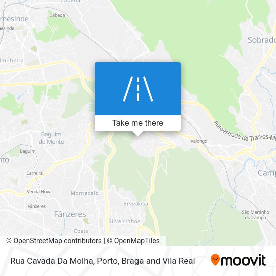 Rua Cavada Da Molha mapa