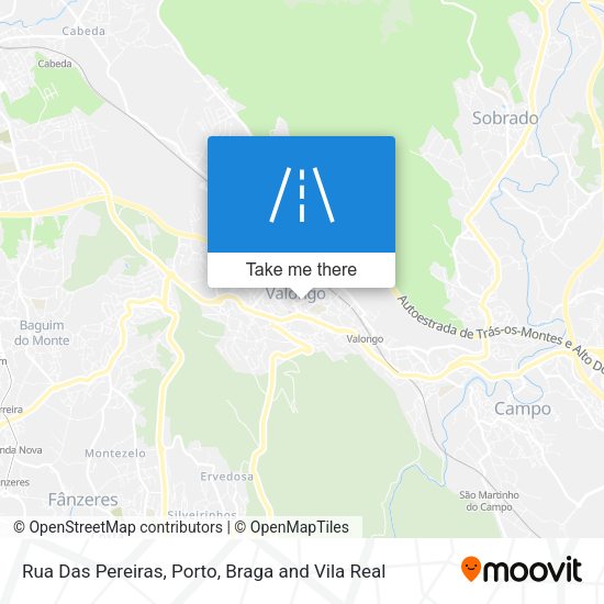 Rua Das Pereiras mapa