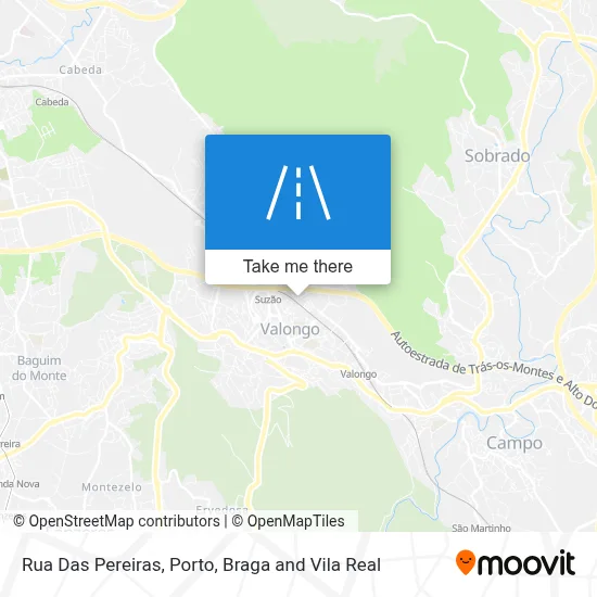 Rua Das Pereiras map