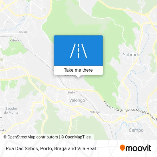 Rua Das Sebes map