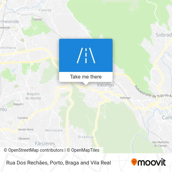 Rua Dos Rechães map