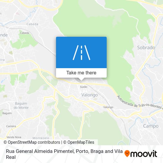 Rua General Almeida Pimentel mapa