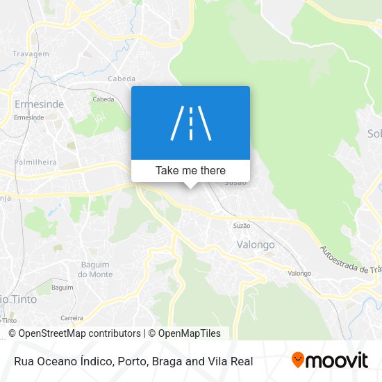 Rua Oceano Índico mapa