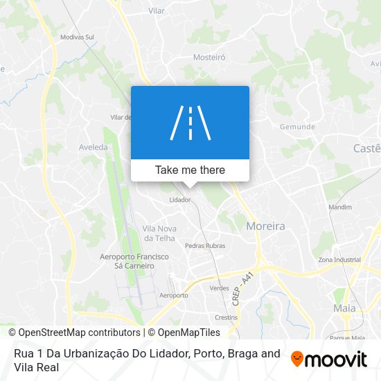 Rua 1 Da Urbanização Do Lidador map