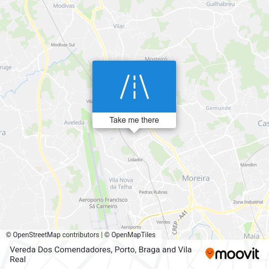 Vereda Dos Comendadores mapa
