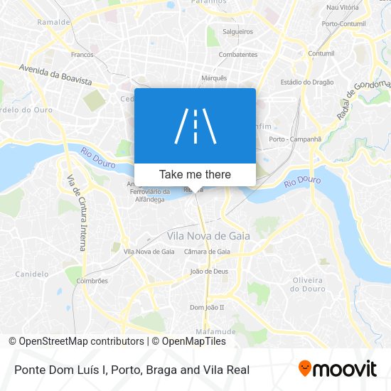 Ponte Dom Luís I mapa