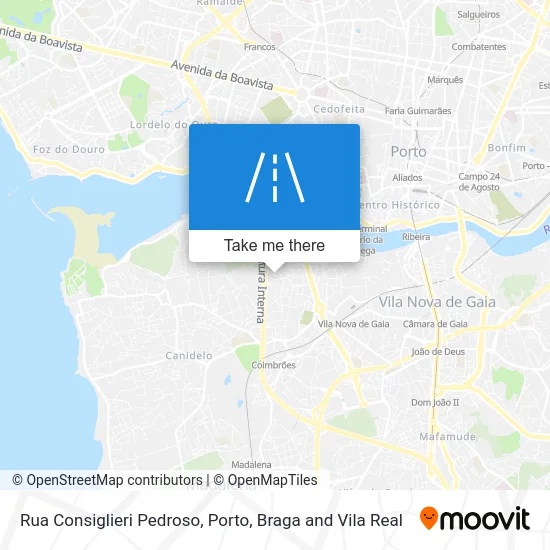 Rua Consiglieri Pedroso map