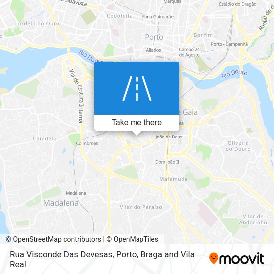 Rua Visconde Das Devesas mapa