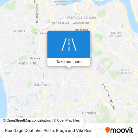 Rua Gago Coutinho mapa
