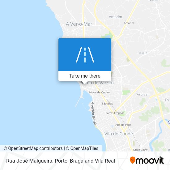 Rua José Malgueira mapa