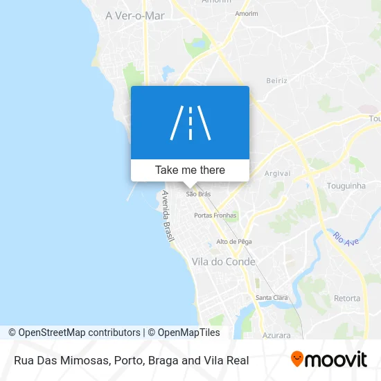 Rua Das Mimosas map